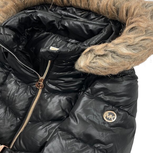 Michael Kors Puffer Removable Hood Winter Coat Jacket Parka Girls Kids 10-12 - Picture 12 of 14